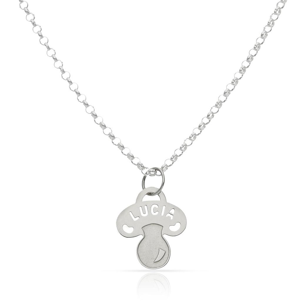 Colgante chupete personalizable en plata