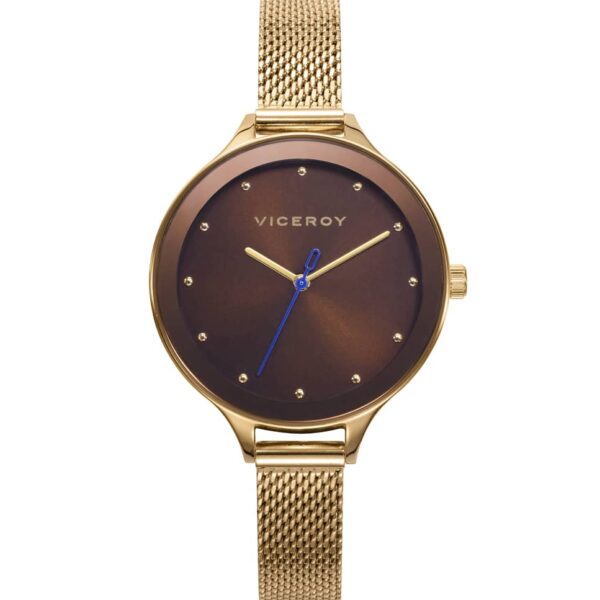 Reloj mujer Viceroy malla milanesa dorada