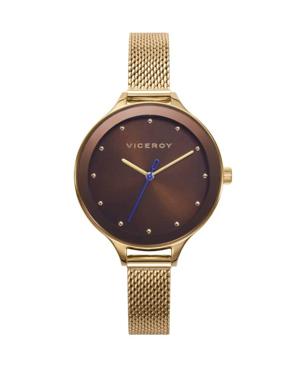 Reloj mujer Viceroy malla milanesa dorada