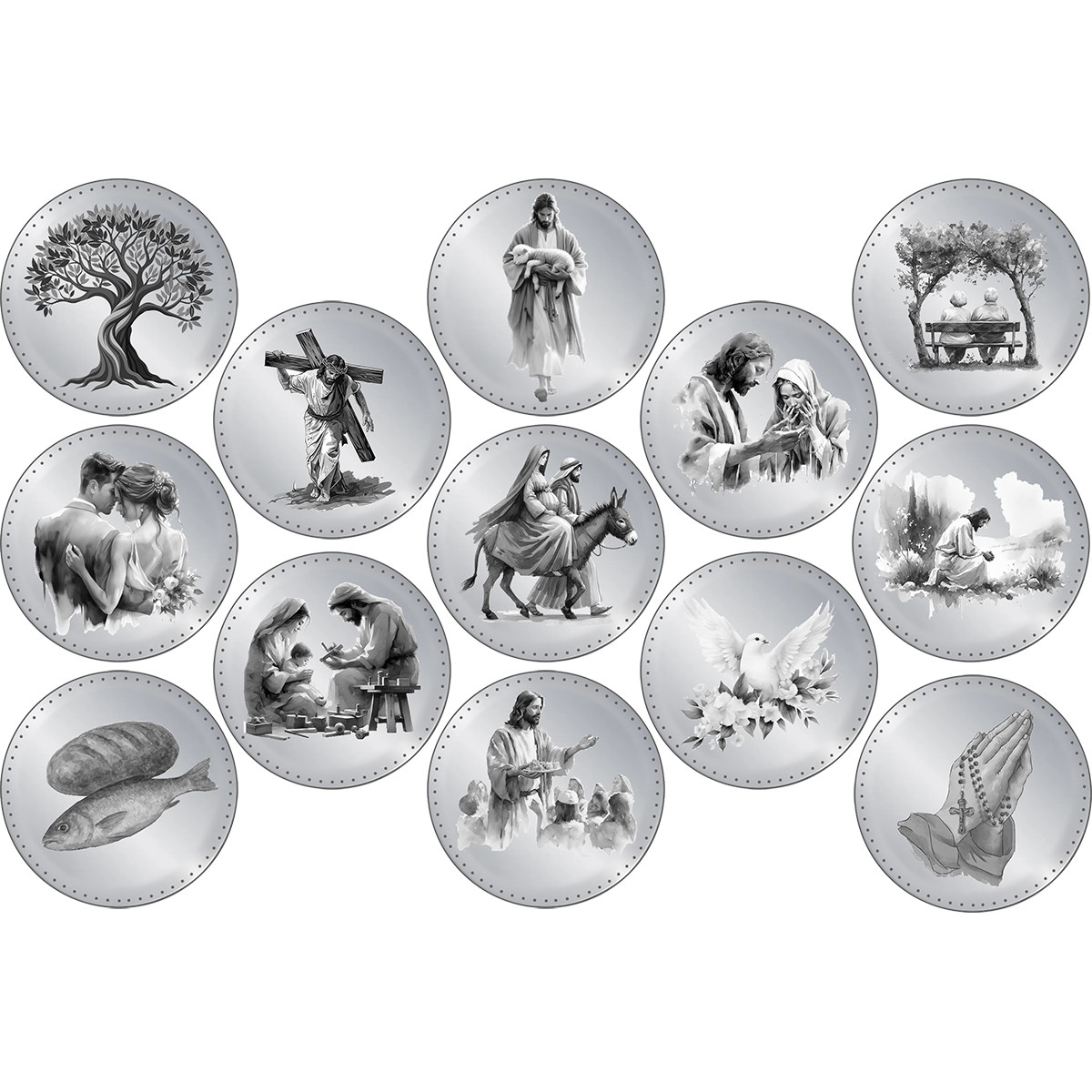 Arras Bíblicas Matrimoniales Plateadas