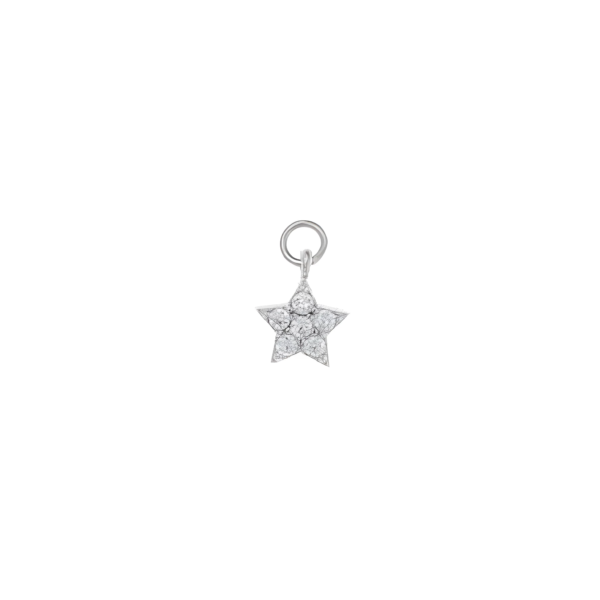 Charm estrella con circonitas en plata