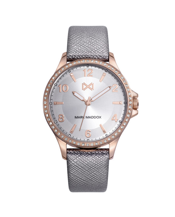 Reloj mujer con correa gris plata de mark maddox
