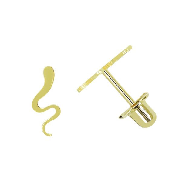 Piercing oreja serpiente en oro amarillo