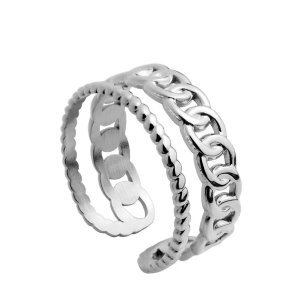 Anillo doble en acero