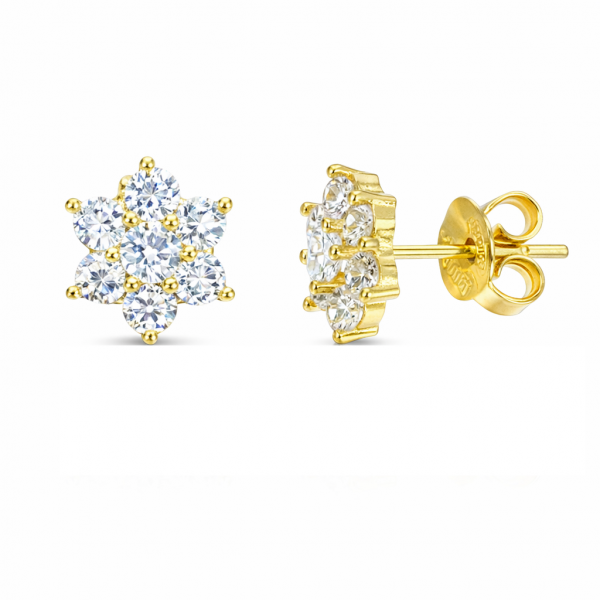 Pendientes flor circonitas garras
