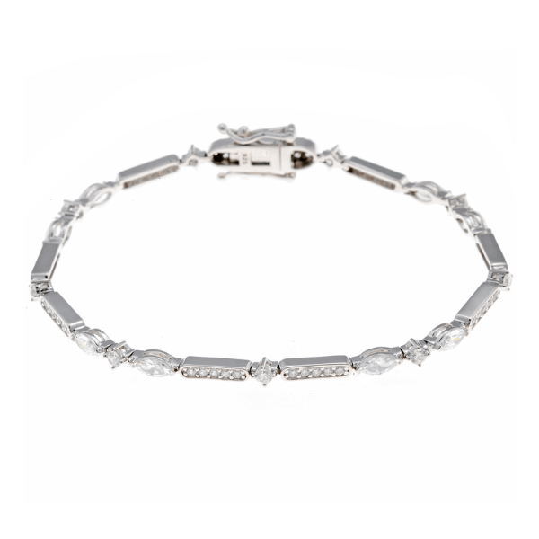 Pulsera circonitas en plata