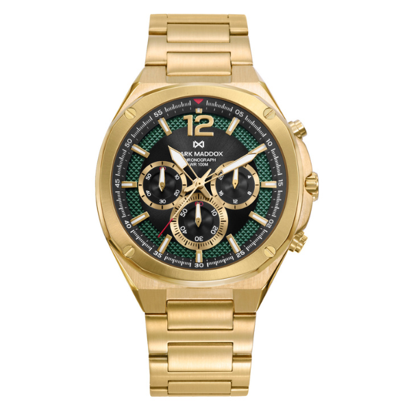 Reloj hombre acero dorado Mark Maddoz