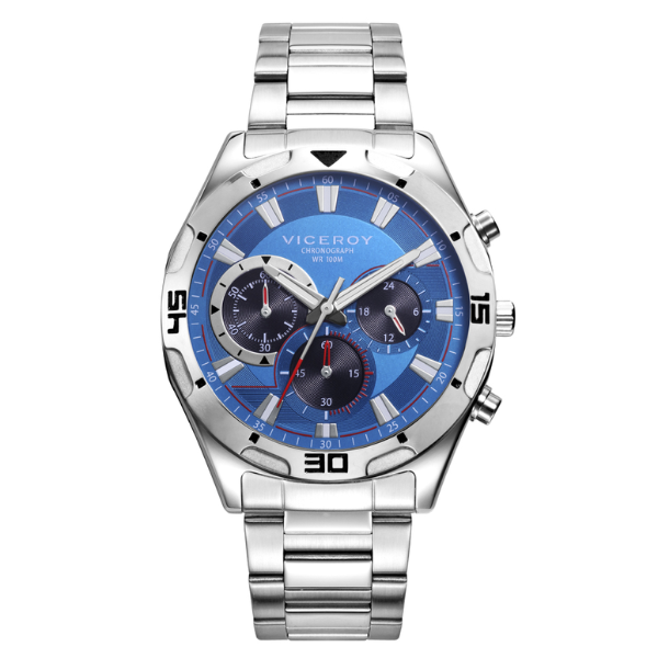 Reloj hombre cronógrafo Viceroy con esfera azul