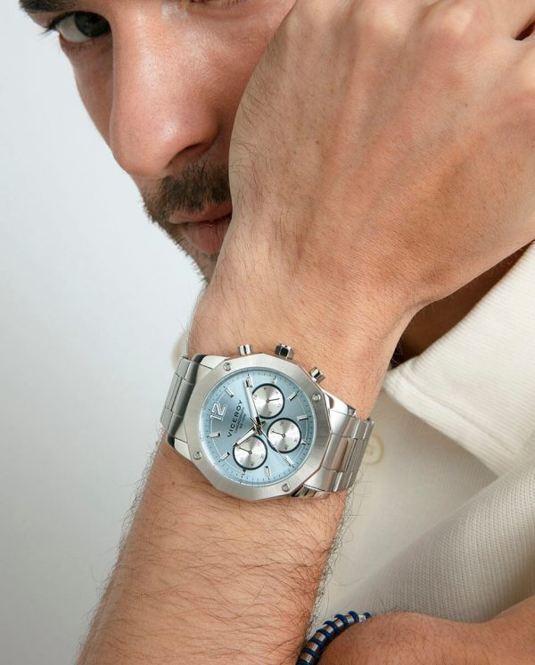 Reloj hombre Viceroy cronógrafo esfera azul claro