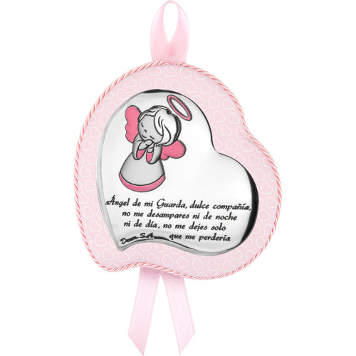 Medalla de cuna Ángel de la Guarda en plata