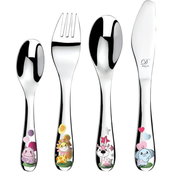 cubiertos infantiles personalizables en acero