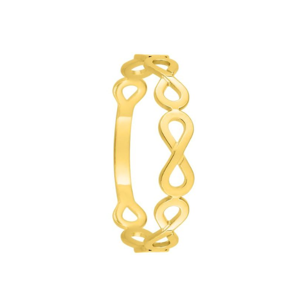 Anillo infinitos en oro amarillo