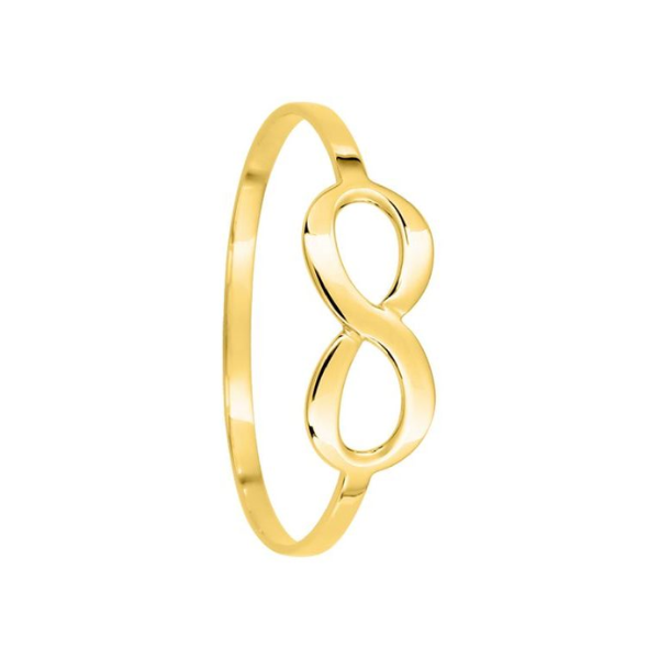 Anillo infinito en oro amarillo primera ley