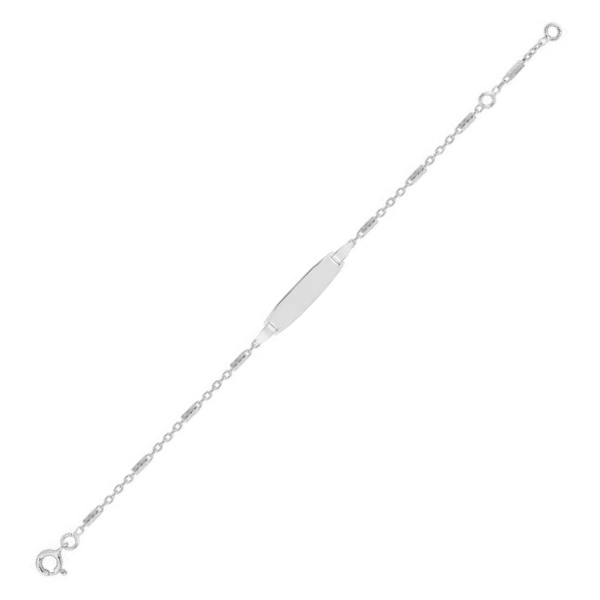 Esclava infantil plata con cadena tubos