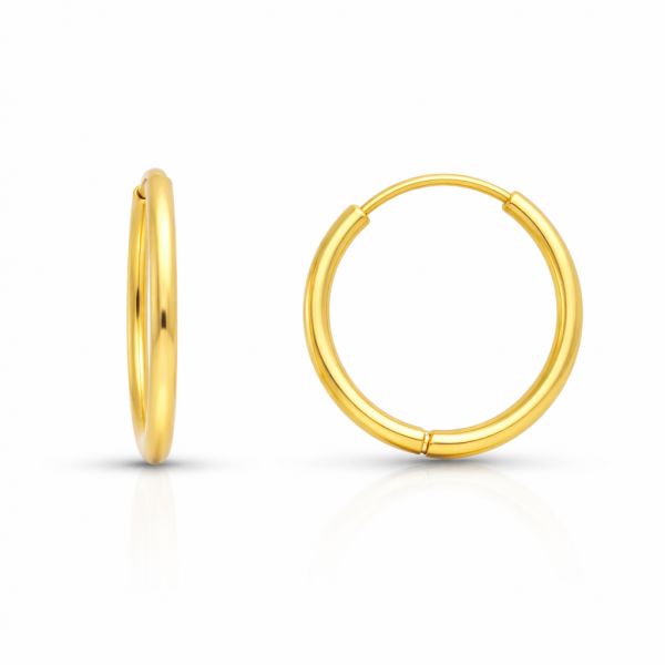 Pendientes aro redondo 12 mm.