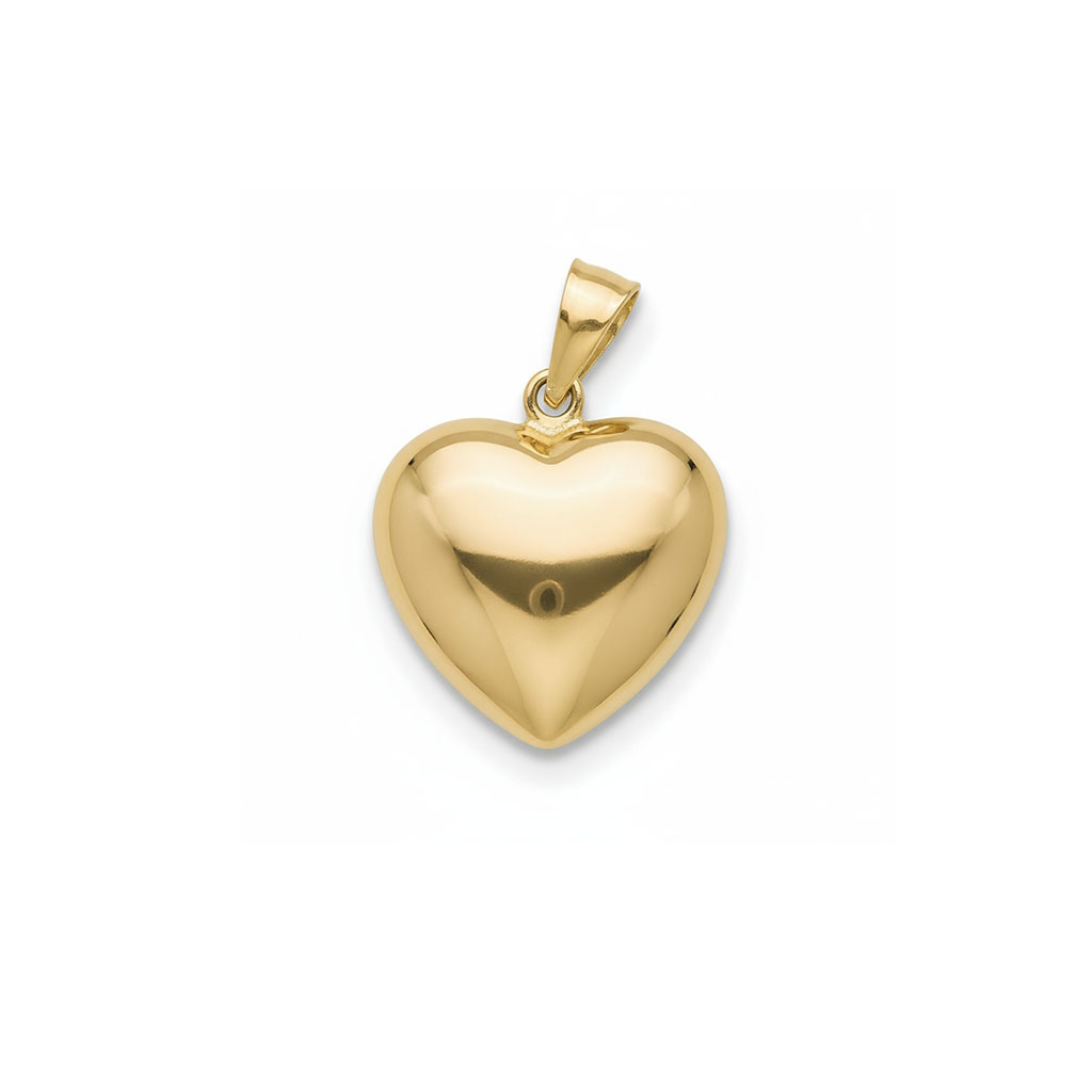 Colgante corazón pequeño en oro amarillo primera ley