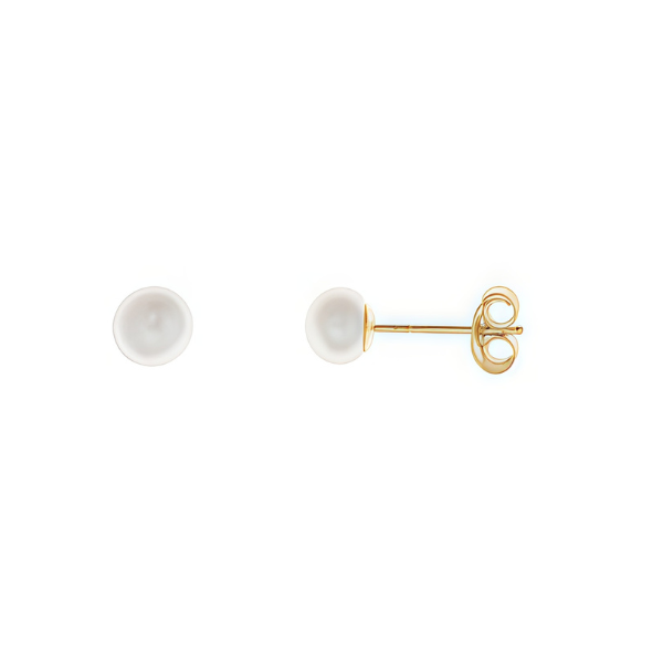 Pendientes perla cultivada barroca 4 mm.