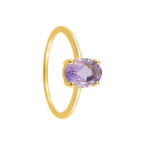 Anillo amatista ovalada