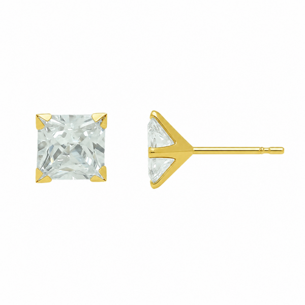 Pendientes circonita en oro