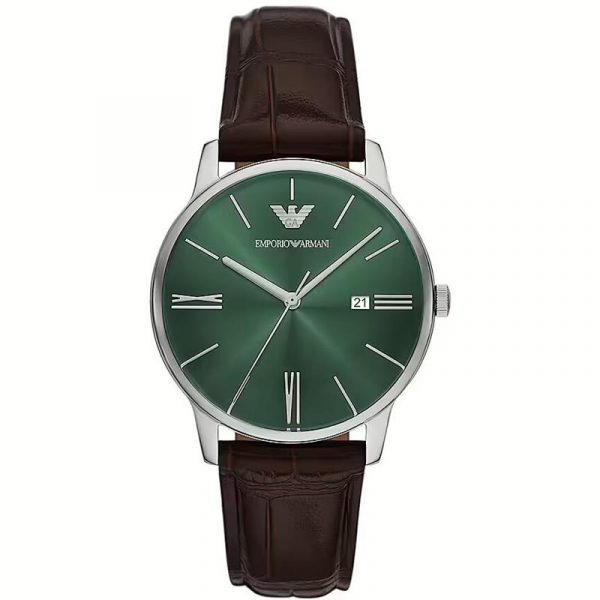 Reloj hombre correa piel marrón Armani