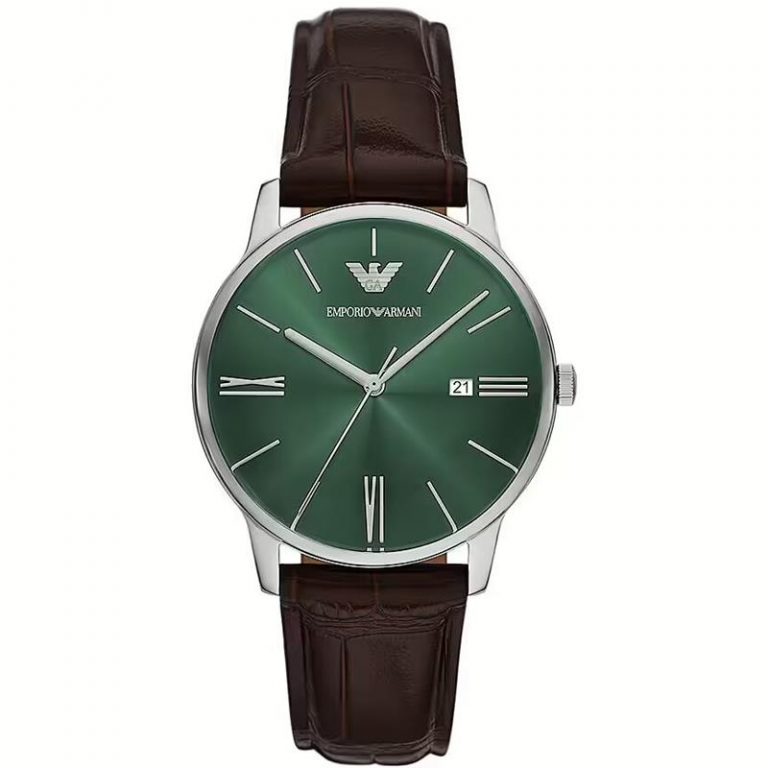 Reloj hombre correa piel marrón Armani