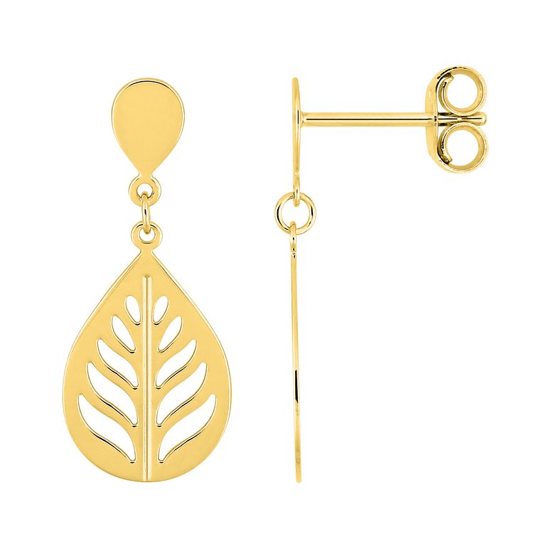Pendientes largos oro amarillo