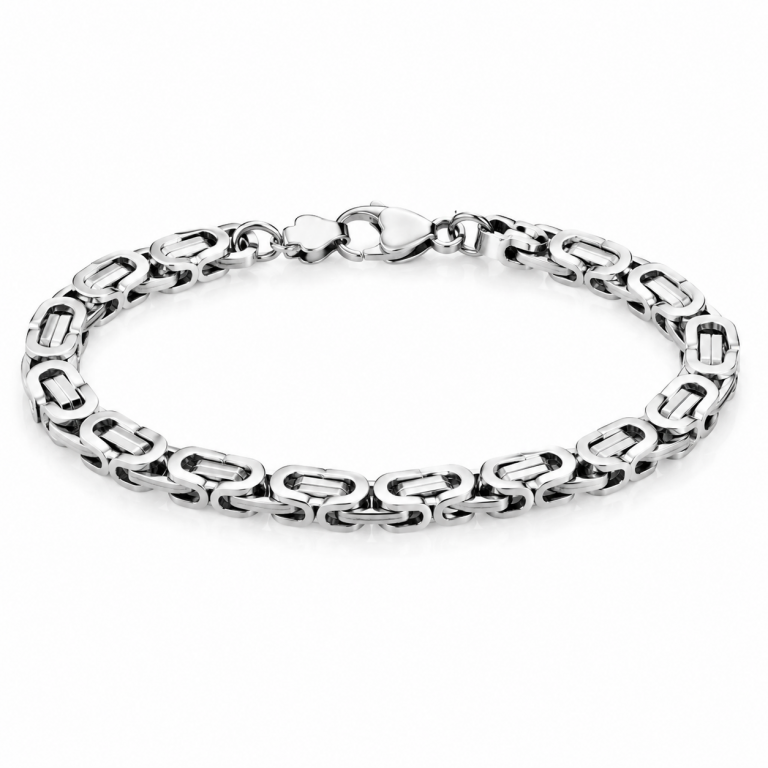 Pulsera hombre nudo bizantino en acero