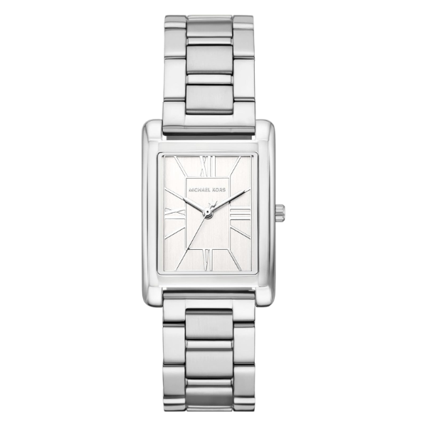 Reloj mujer rectangular esfera plateada Michael Kors