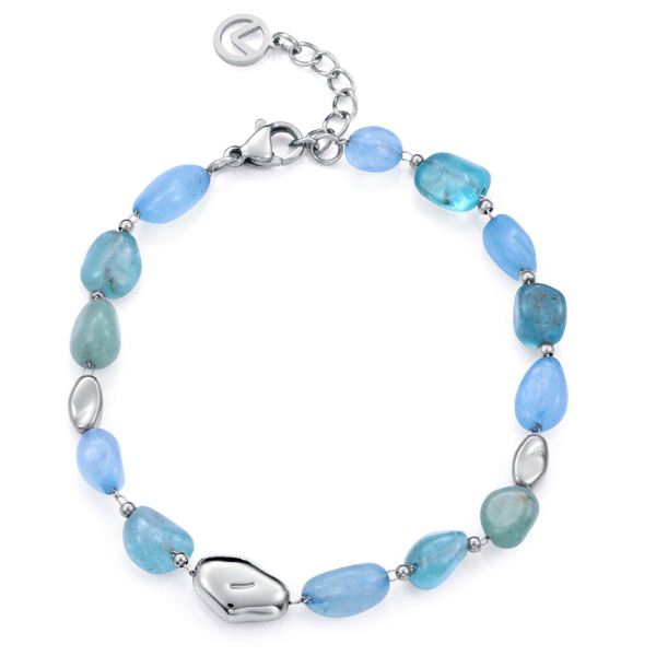 Pulsera piedra natural y acero