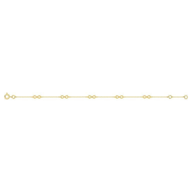 Pulsera infinitos en oro amarillo
