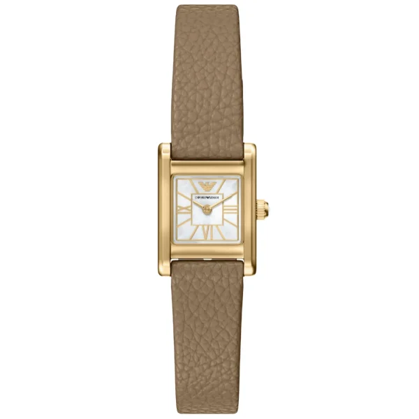 Reloj mujer Armani caja cuadra acero dorado y correa