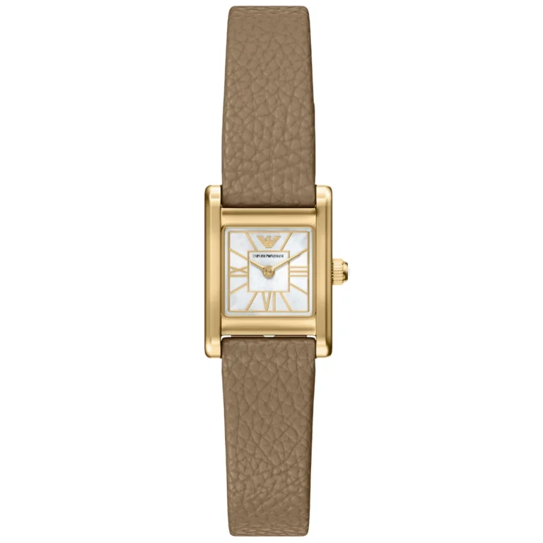 Reloj mujer Armani caja cuadra acero dorado y correa